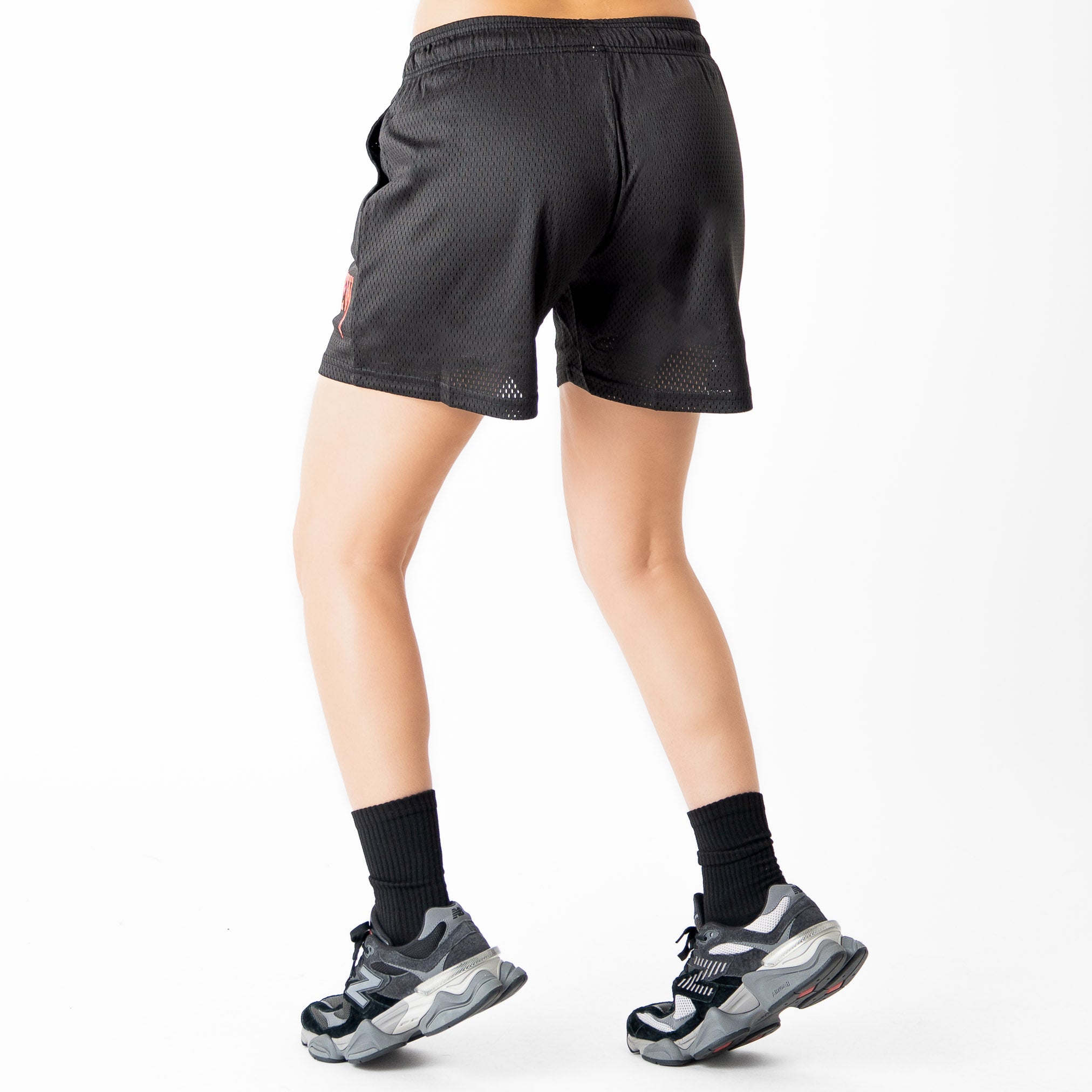 VENTED MESH SHORTS MEDIEVAL - BLACK / RED