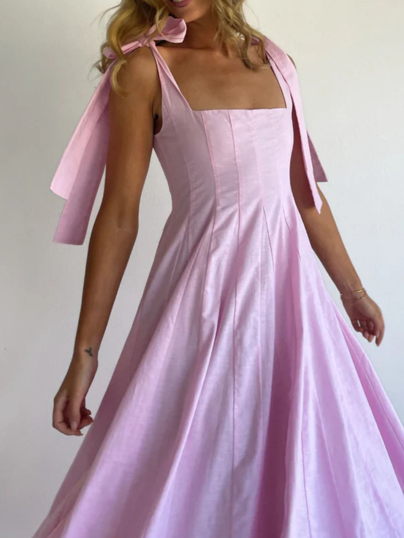 Gradient Tie Shoulder Maxi Dress