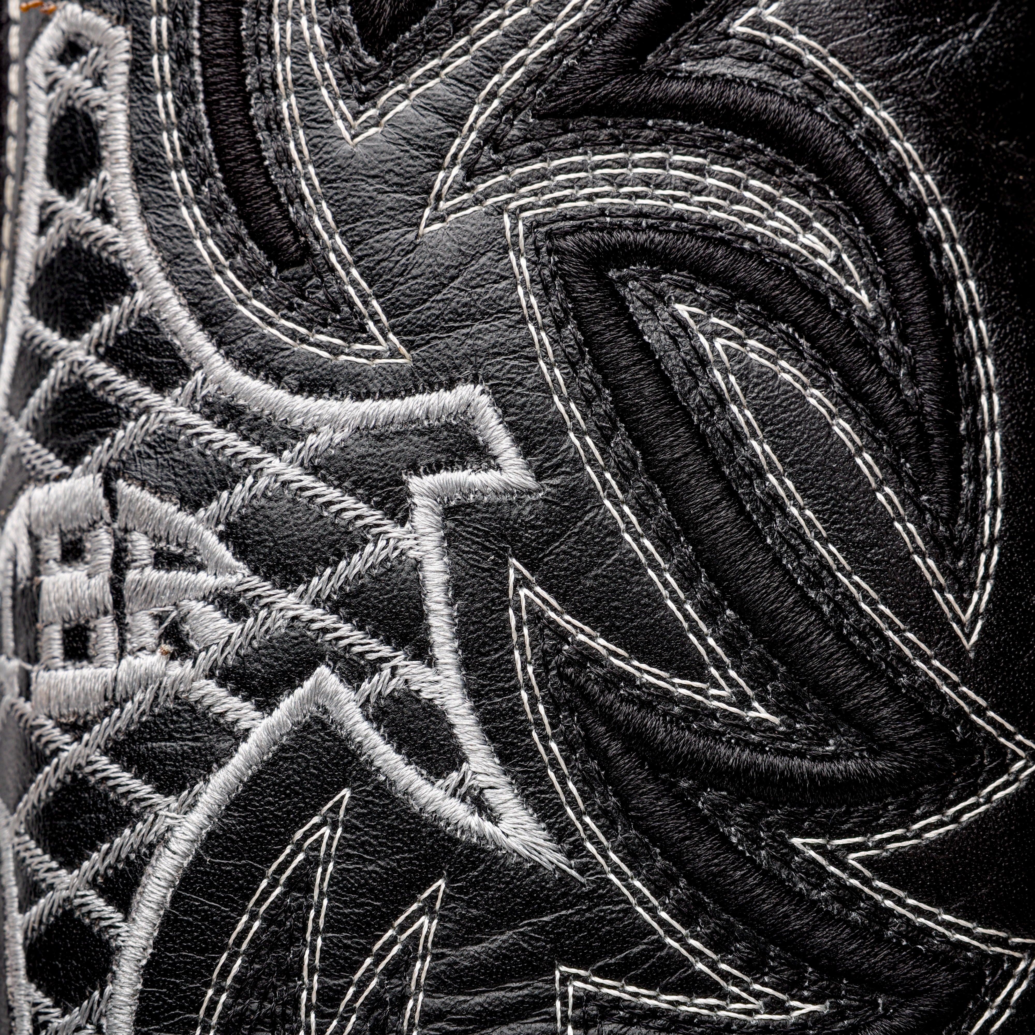 Matte Black Mini Pirarucu Leather Boots - Square Toe