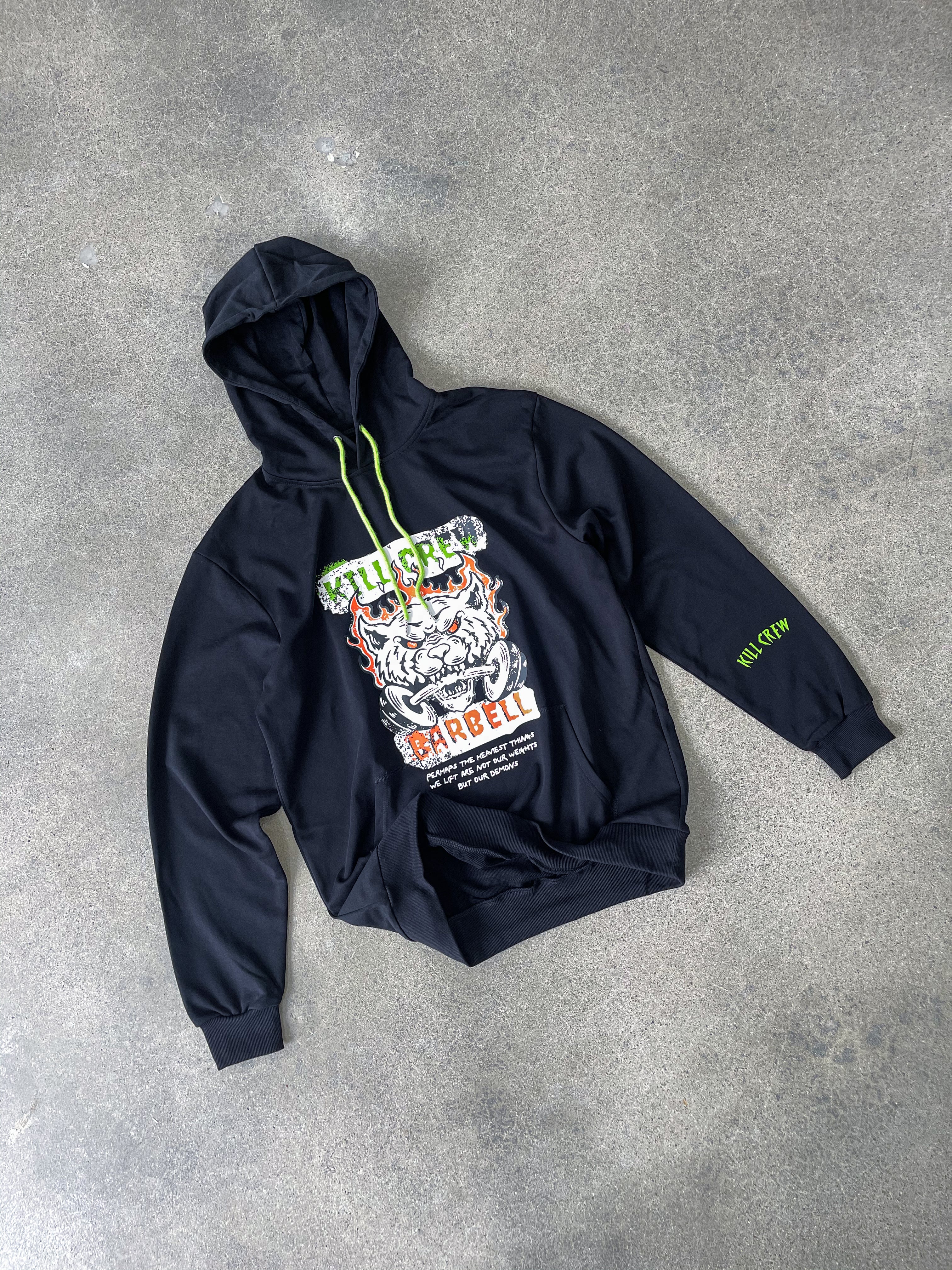 KILL CREW BARBELL HOODIE - BLACK