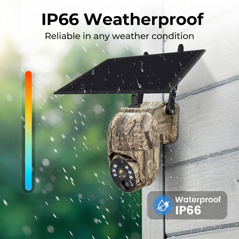 Solar-Powered PTZ Security Camera