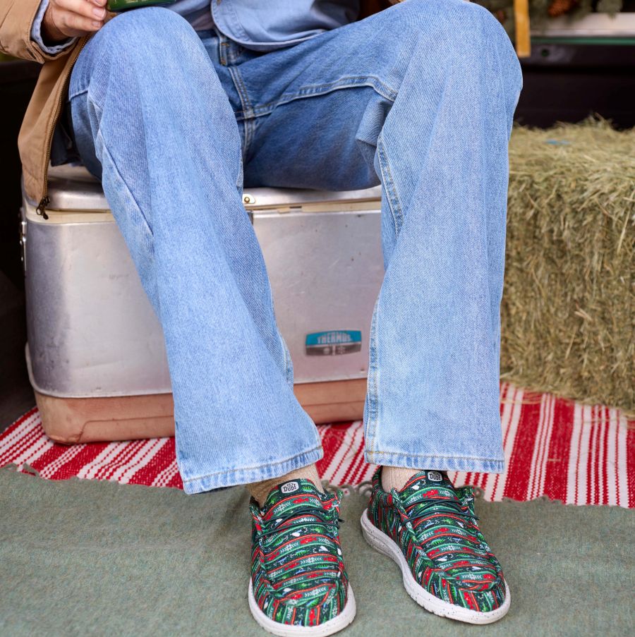 Wally Fishmas Sweater - Pine Green/Multi