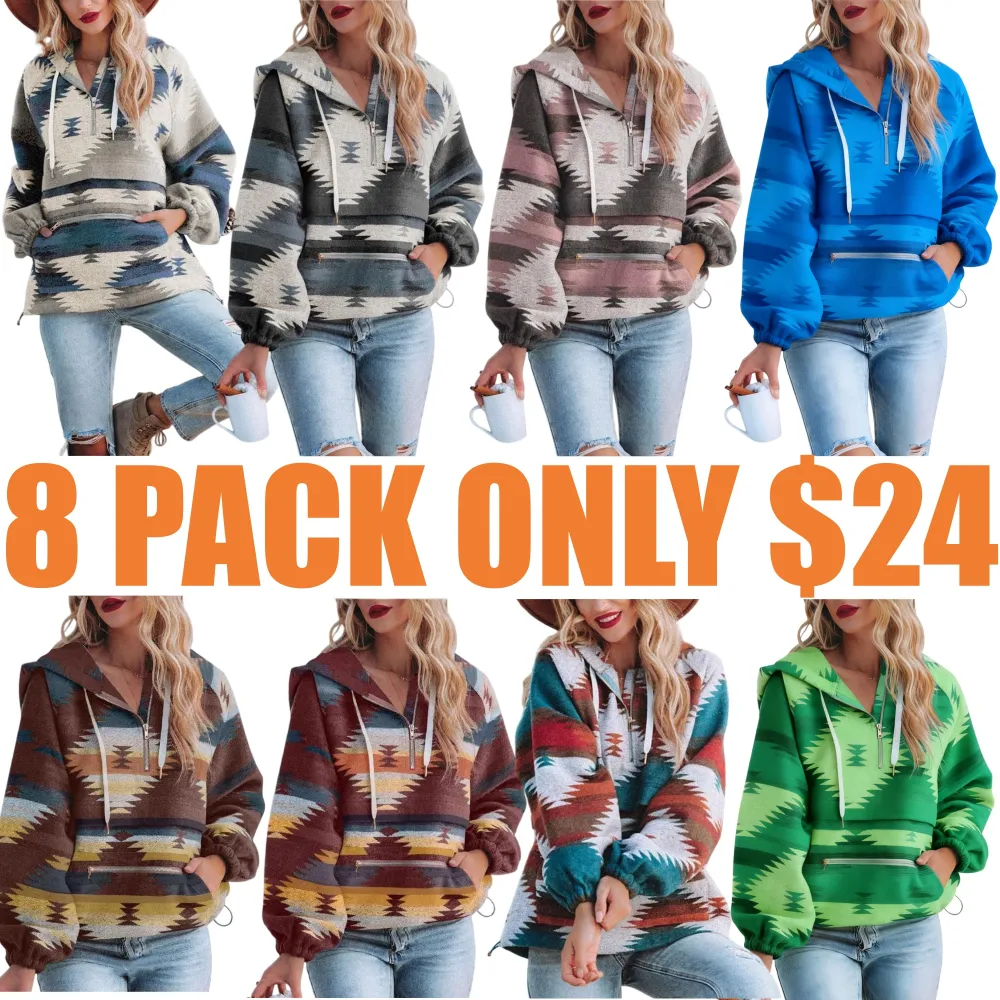 Women’s Oversized Hoodie Zip Up Long Sleeve Loose Fit Sweatshirts