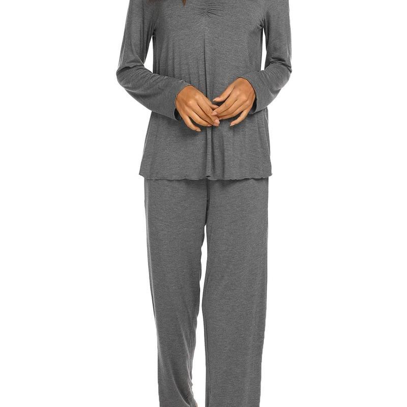 Womens Pajama Sets 2 Piece Lounge Set Fall Winter Pajamas Loose fit version Slim model