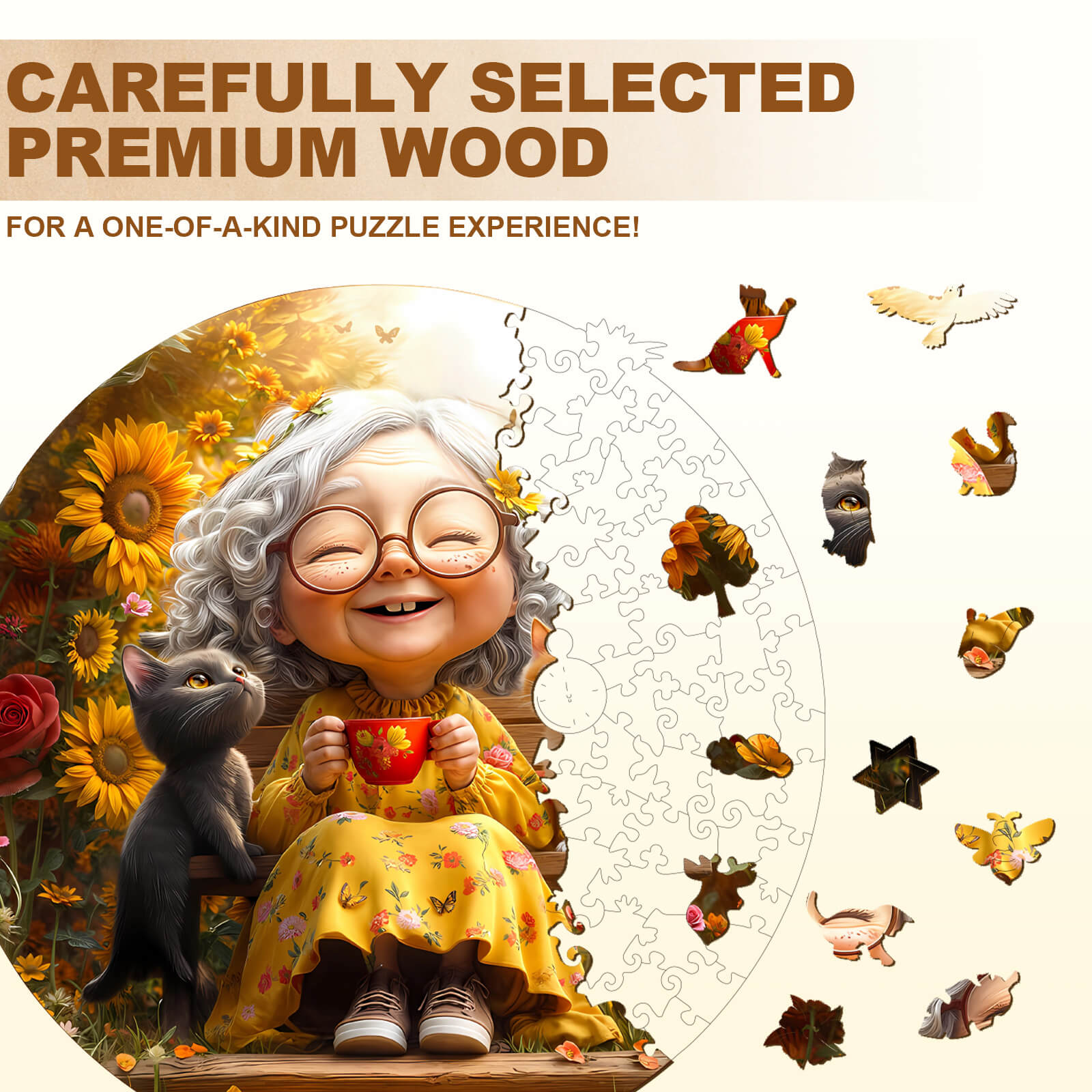 Sunny afternoon Wooden Jigsaw Puzzle