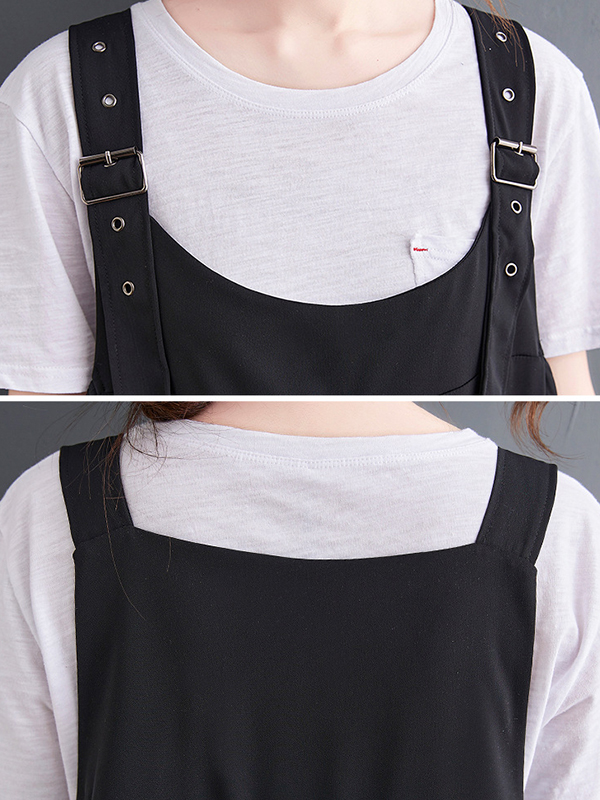 Loose Oversize Solid Color Zipper Jumpsuits Bottoms