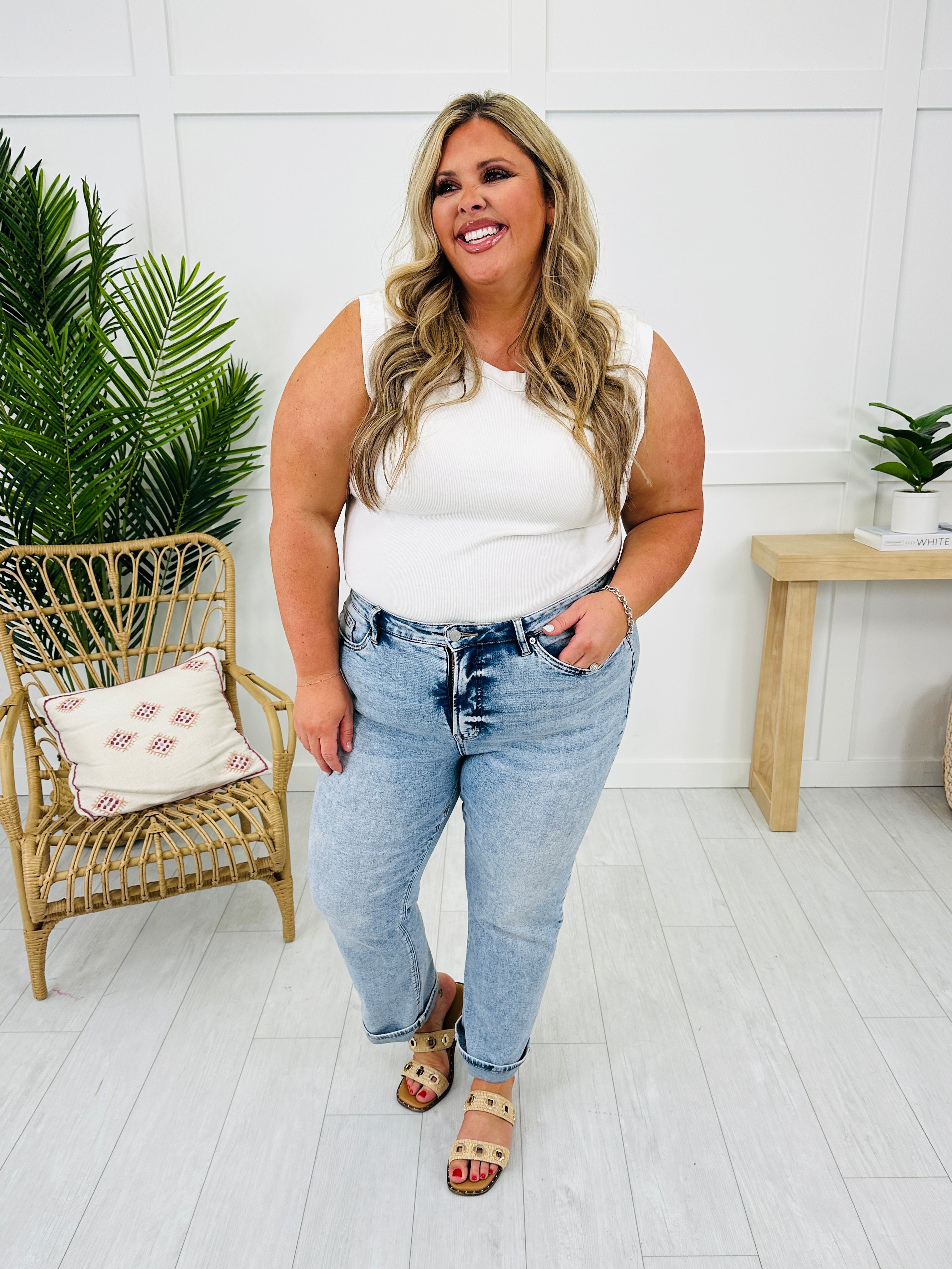 Take My Advice Tummy Control MOCO Exclusive Straight Jeans