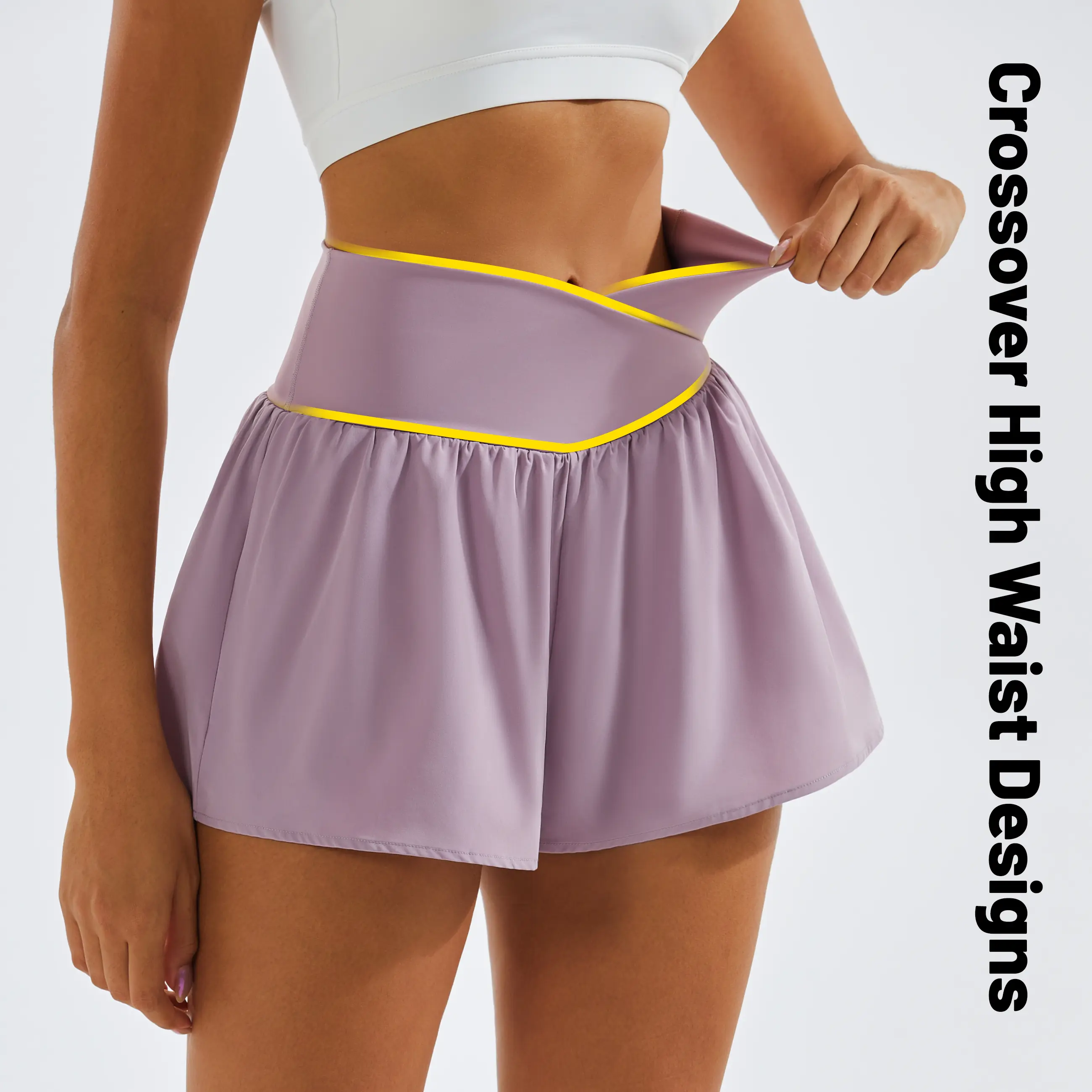 Flowy High-Waist Athletic Shorts for Women