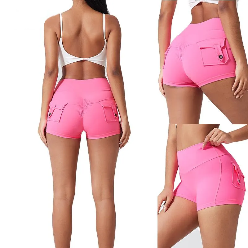 Women's High Waist Ruched Skinny Sports Shorts