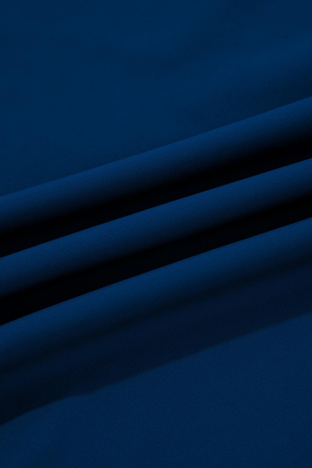 Sail Blue Solid Color Crossed Straps One Piece Swim Dress