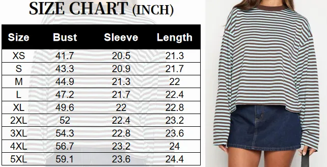 Ladies Fall Casual Striped Top