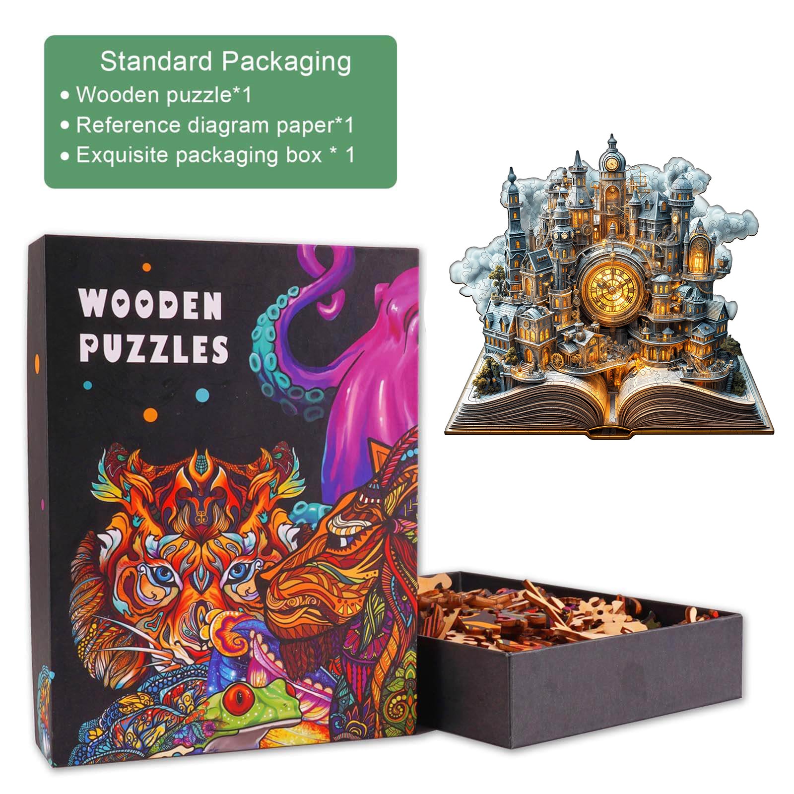 Clockwork City Wooden Jigsaw Puzzle