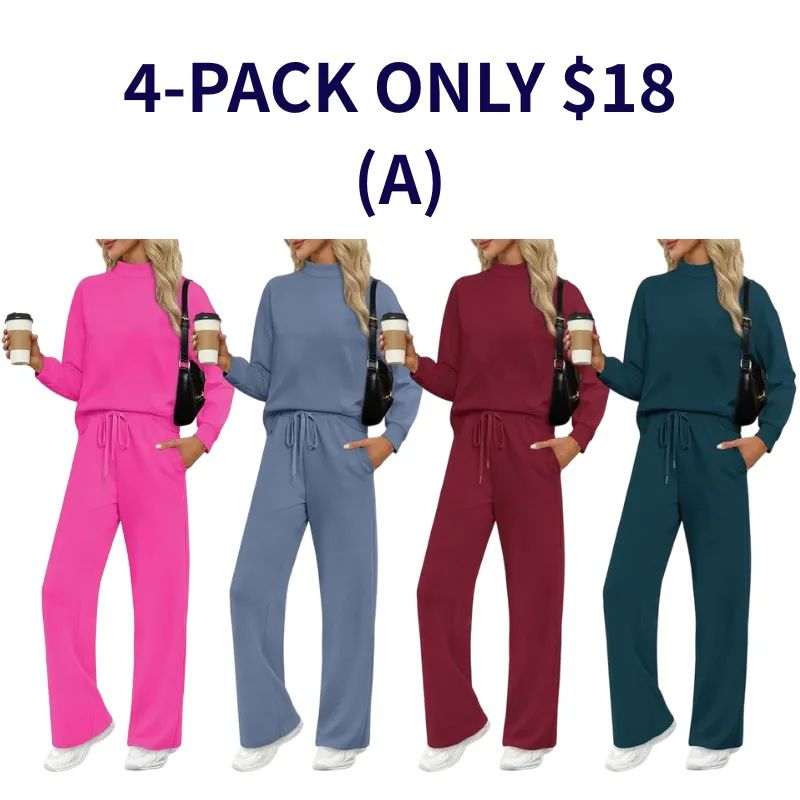 🔥Women's turtleneck top and casual suit set🔥