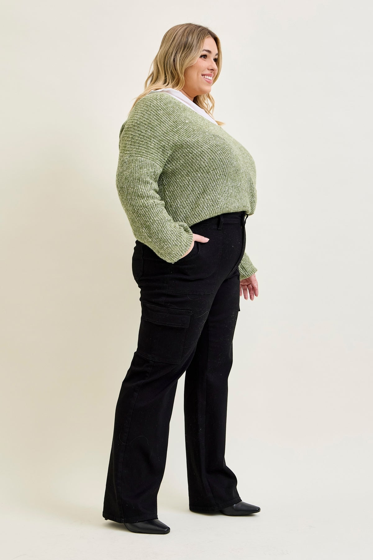 Krystal High Rise Cargo Wide Leg - PLUS