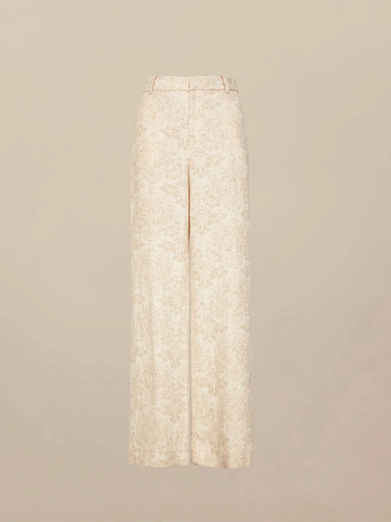 Cotton & Linen Jacquard Suit Pants