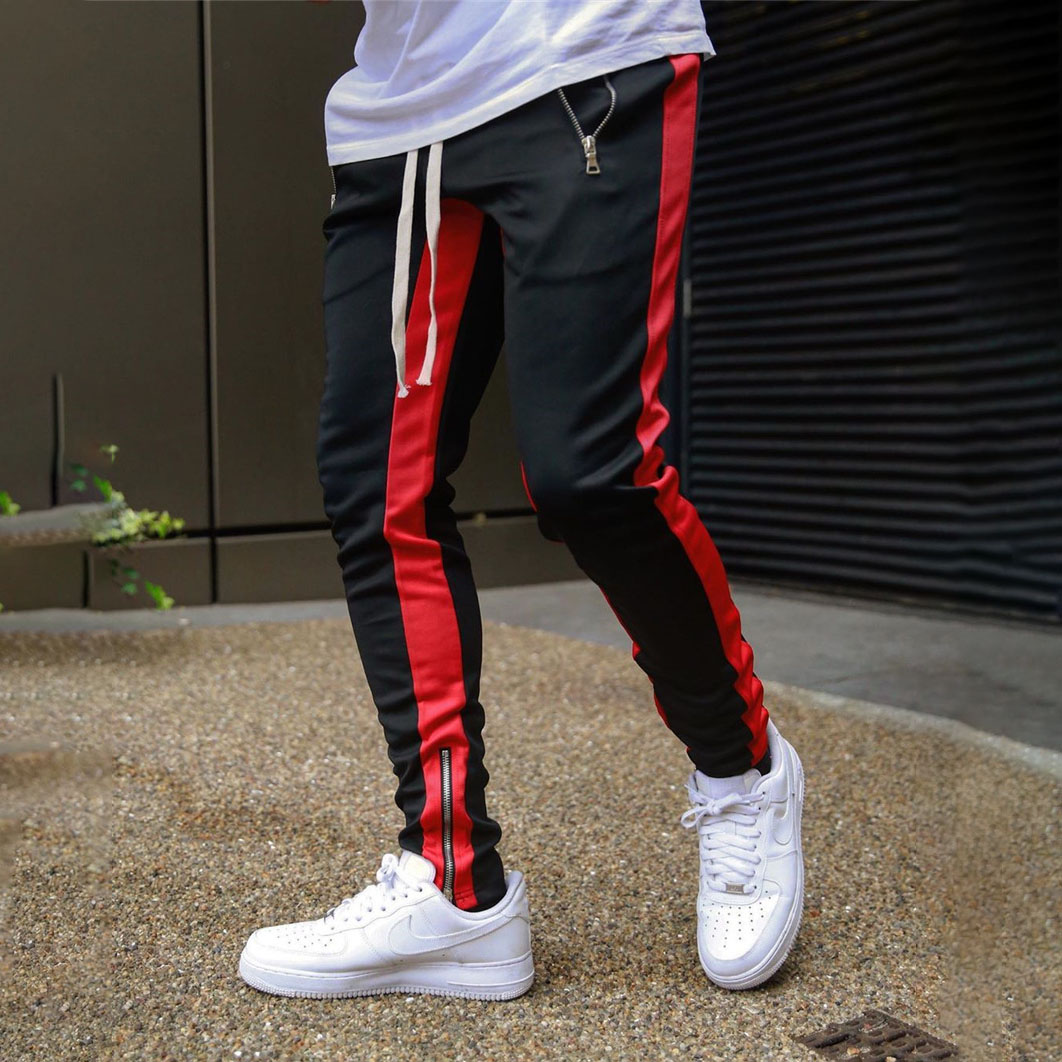 Men'S Patchwork Pocket Casual Knitted Trousers