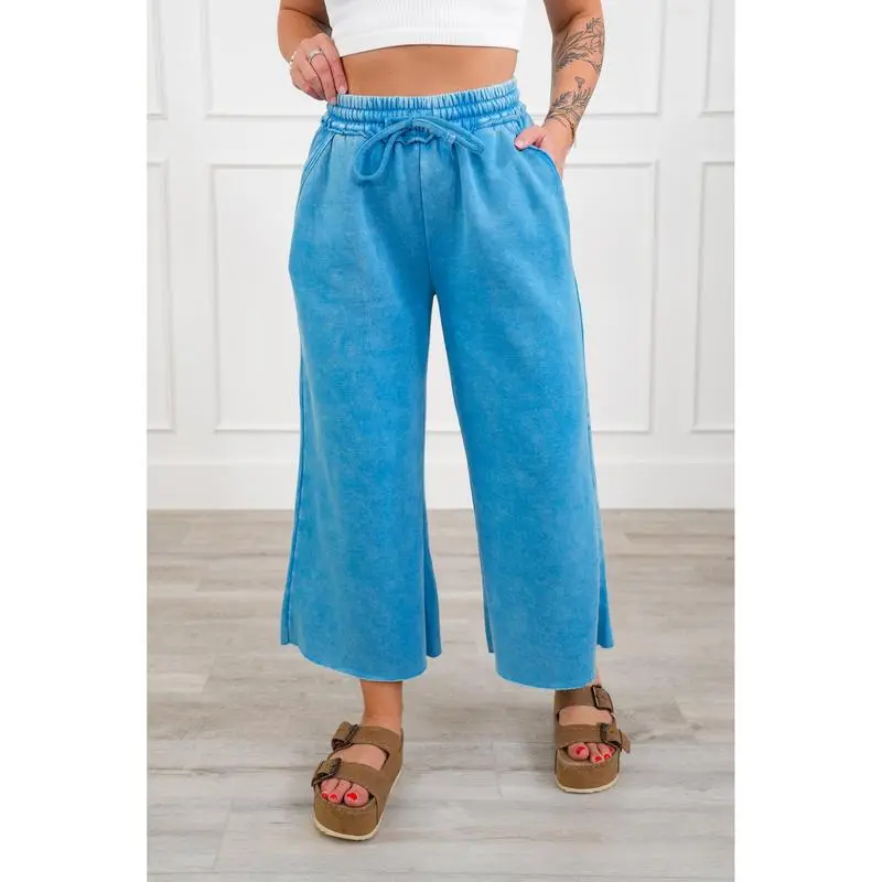 Limited-Time Fleece Palazzo Pants - Stylish Acid Wash(Just $3 Each!)
