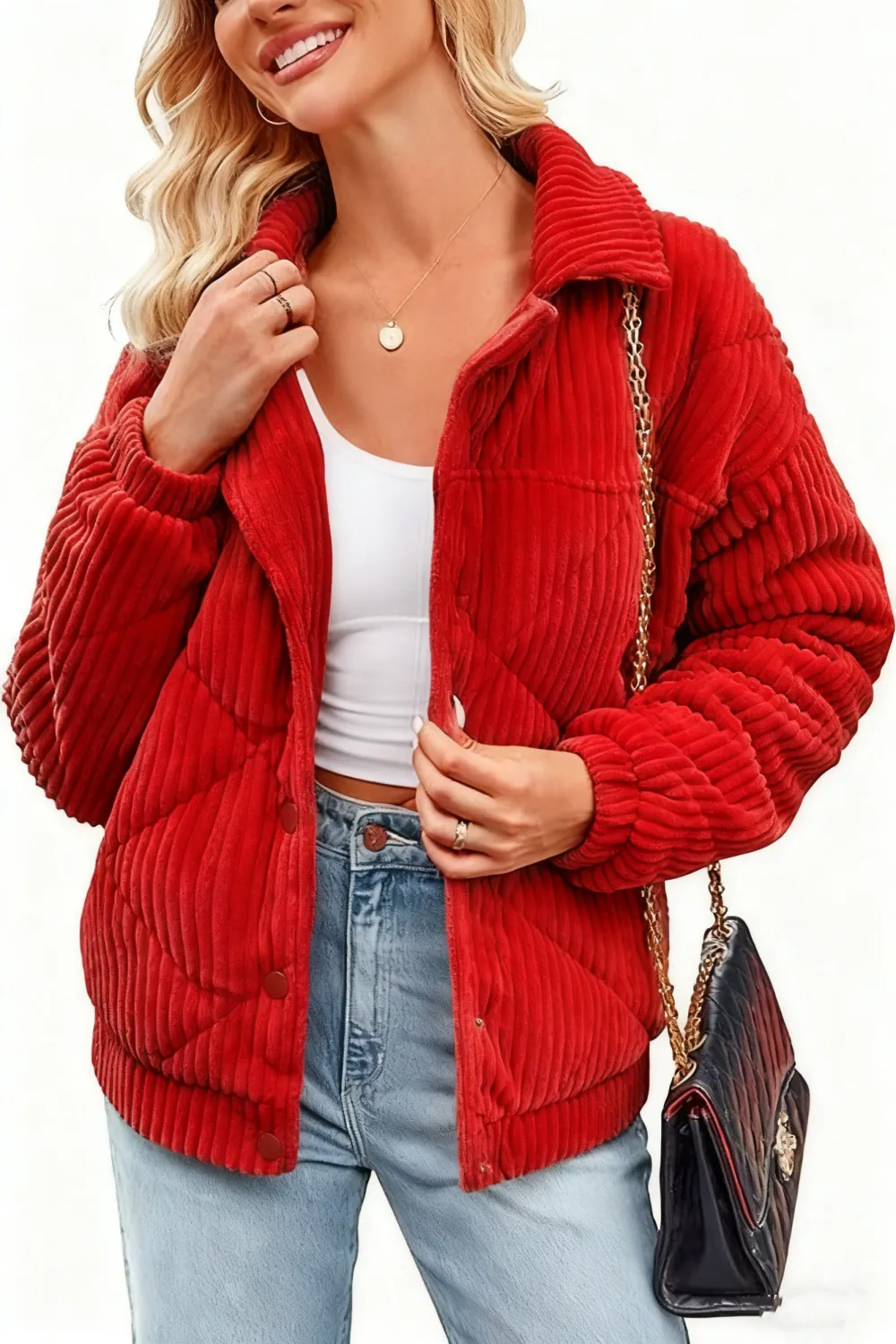 Women's Bomber Jacket With Zip Up Long Sleeve Coat