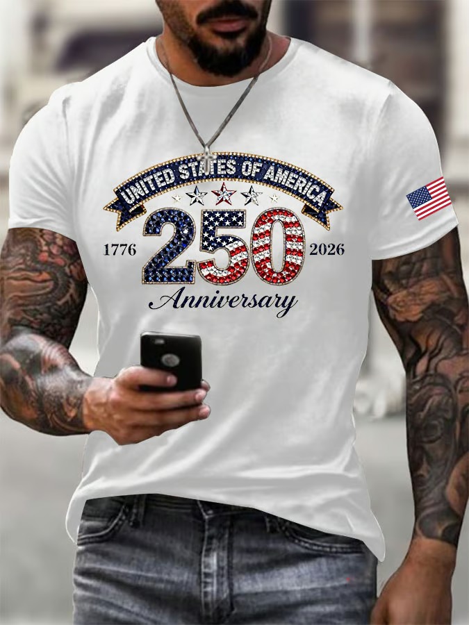 Men's 250Th Anniversary Printed T-Shirt From The United States