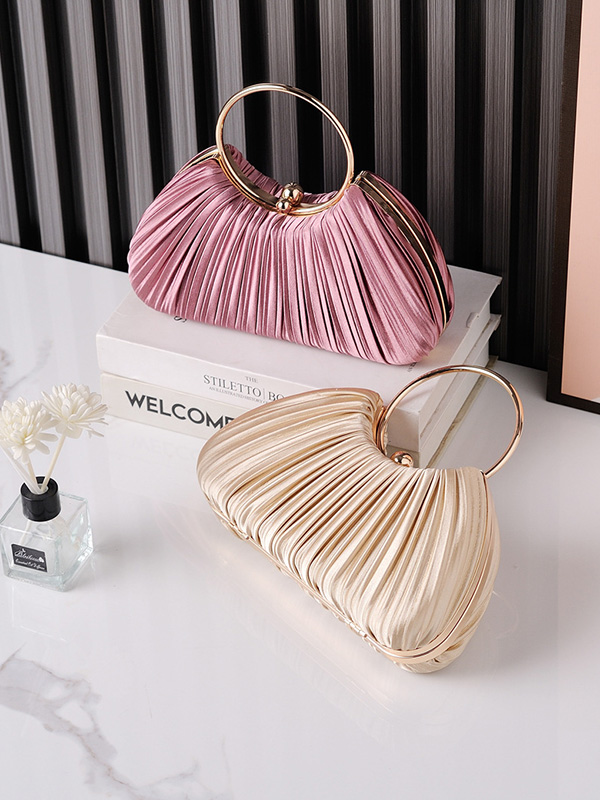 Pleated Split-Joint Handbags Bags