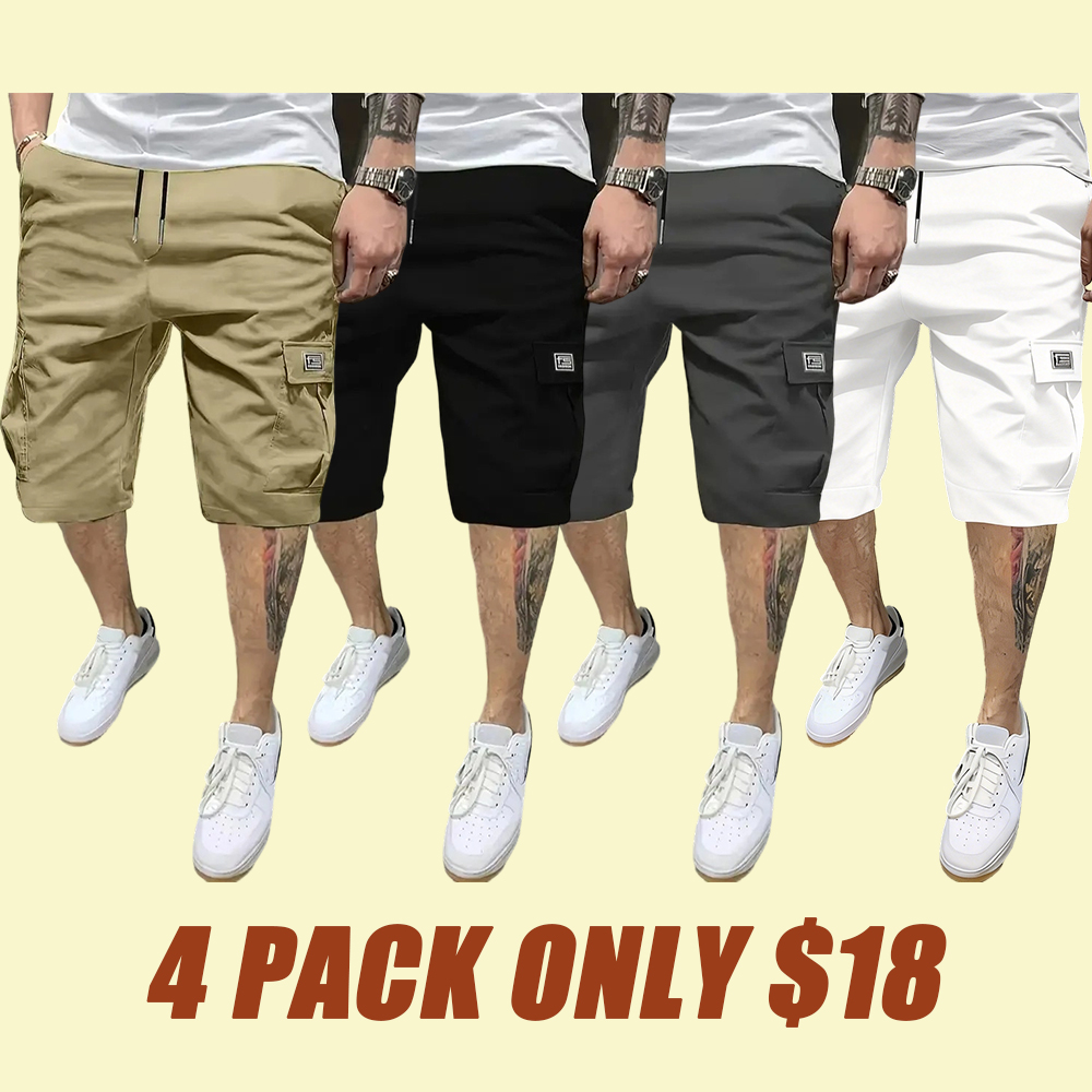 Men's Shorts Set  Slanted Pockets Bottoms for Everyday Use Menswear Overalls shorts men