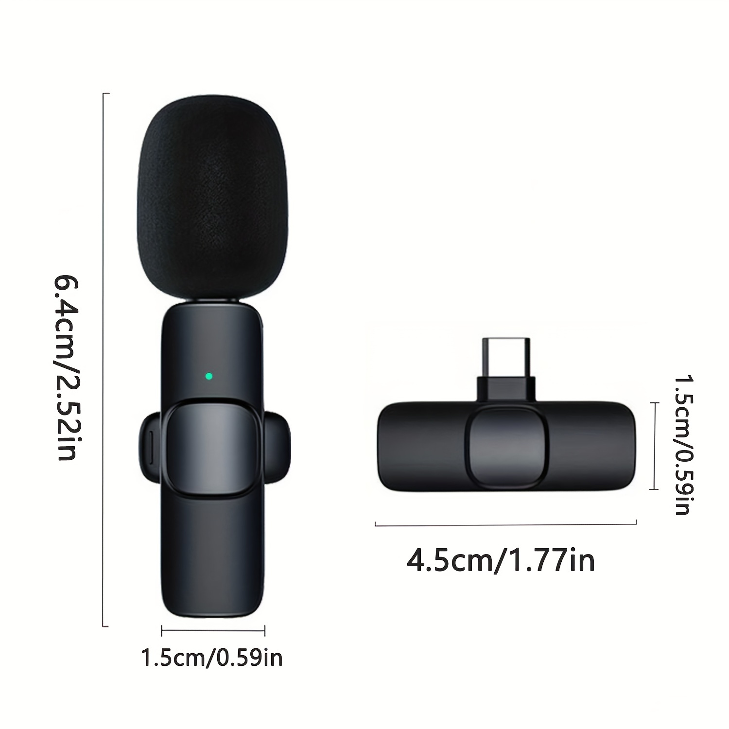 2-in-1 & 1-in-1 Professional Wireless Lavalier Microphone Plug & Play