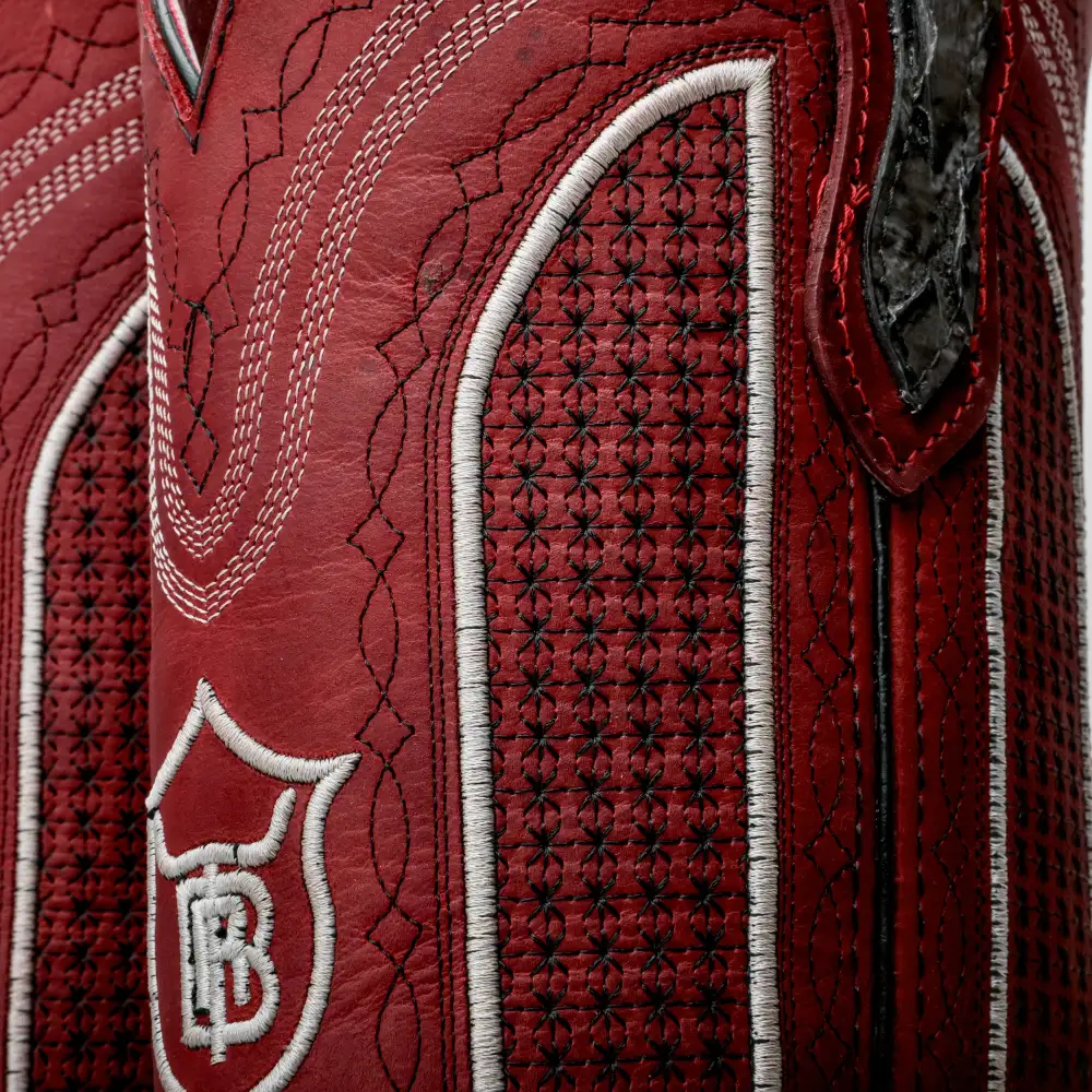 Grey Jumbo Python Leather Boots - Square Toe