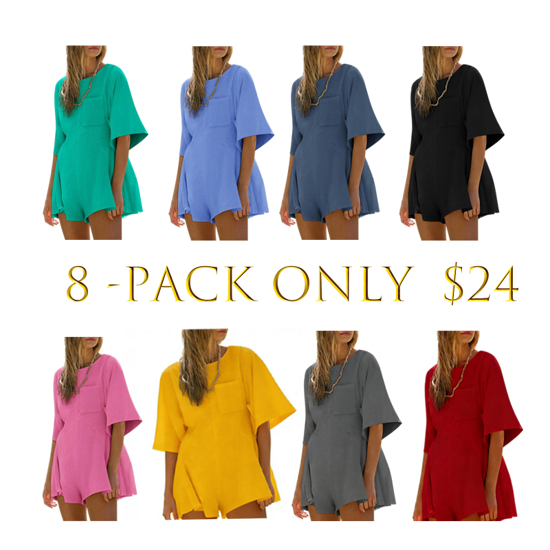 Women's Casual Short Sleeve Romper