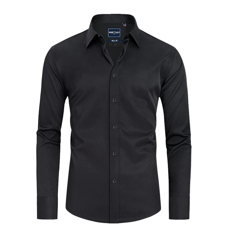 Men's Slim Fit Stain-Resistant Dress Shirts – Long Sleeve Button