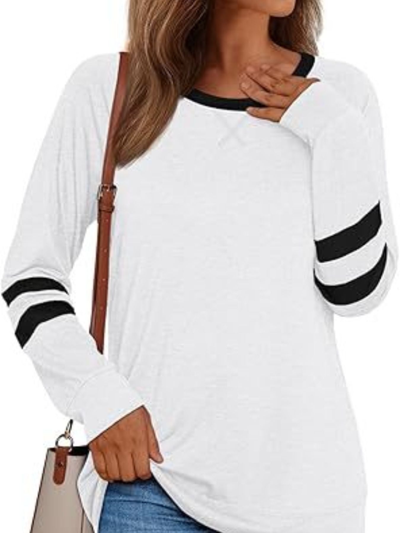 Casual Striped Round Neck T-Shirt