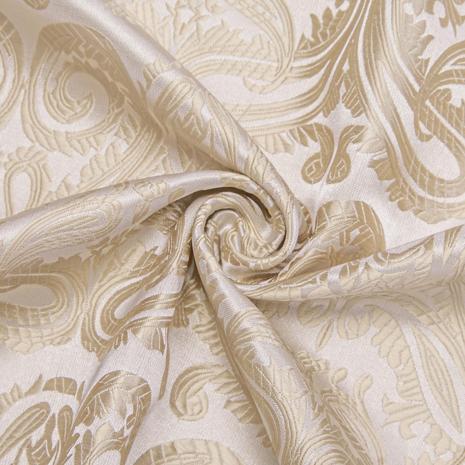 Men's Paisley Dress Shirt Long Sleeve Wrinkle Free Button Down Cowboy Shirts - Champagne&paisley