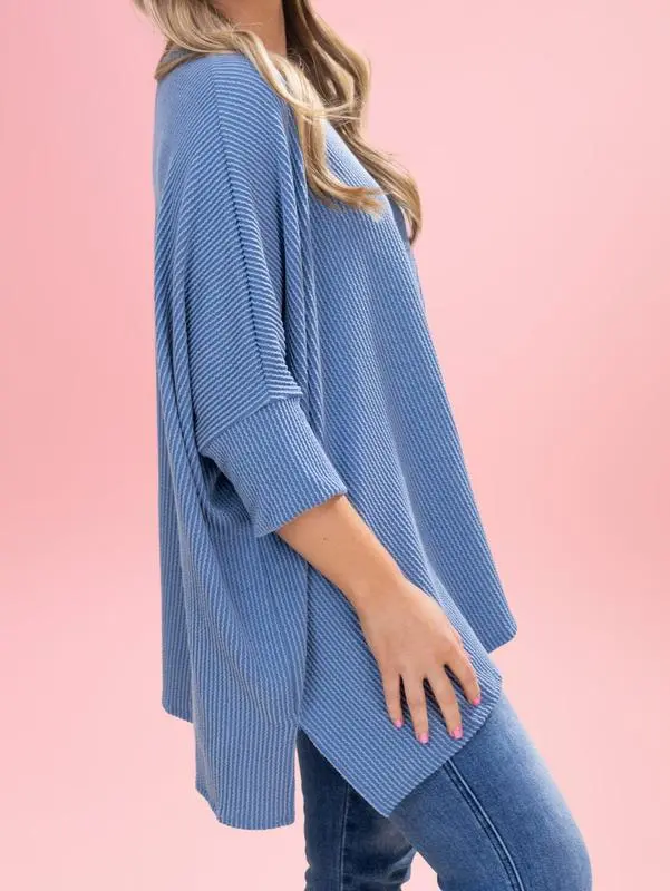 Raised Rib Easy Fit Top