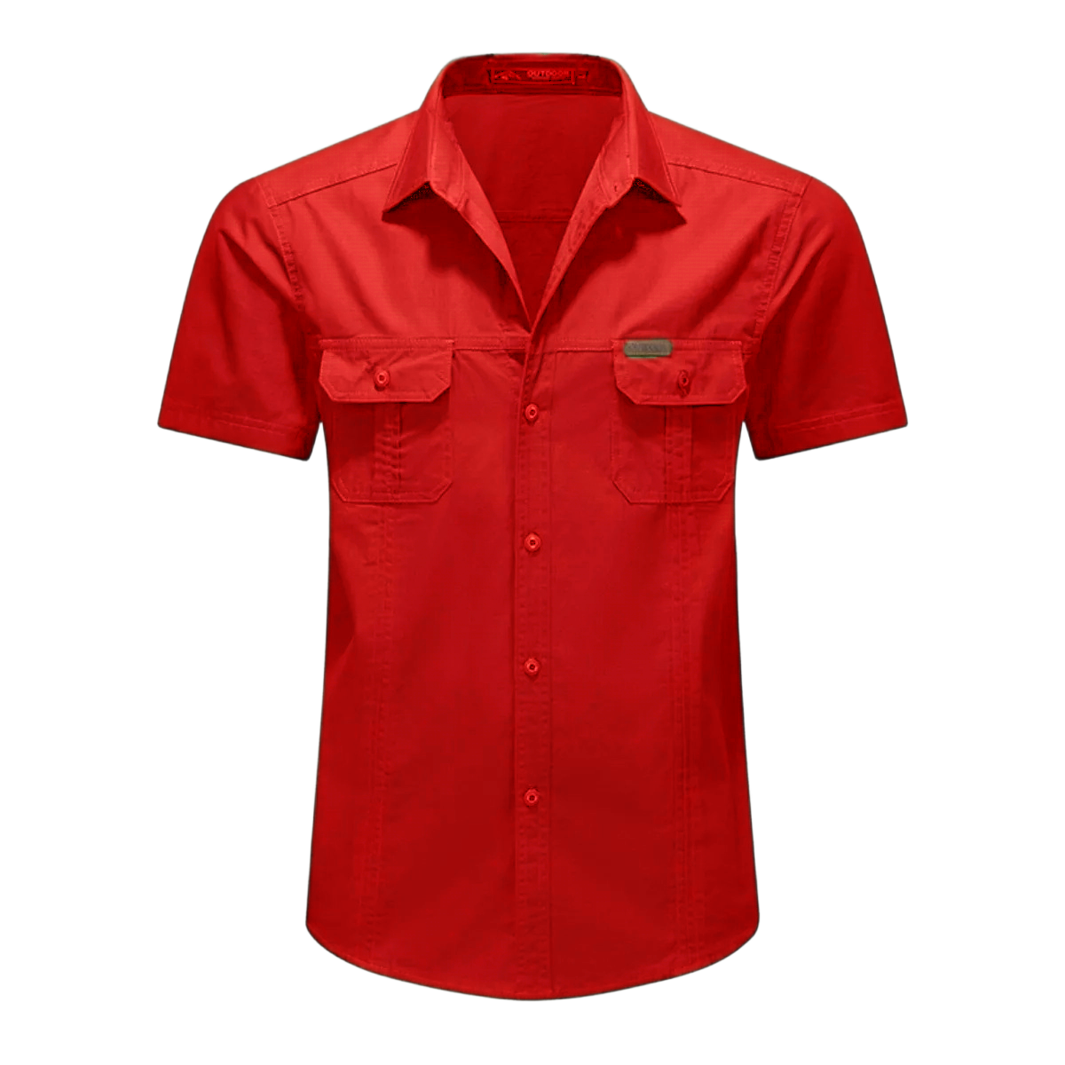 Men’s Durable Workwear Button Down Shirt – Short Sleeve Utility Shirt