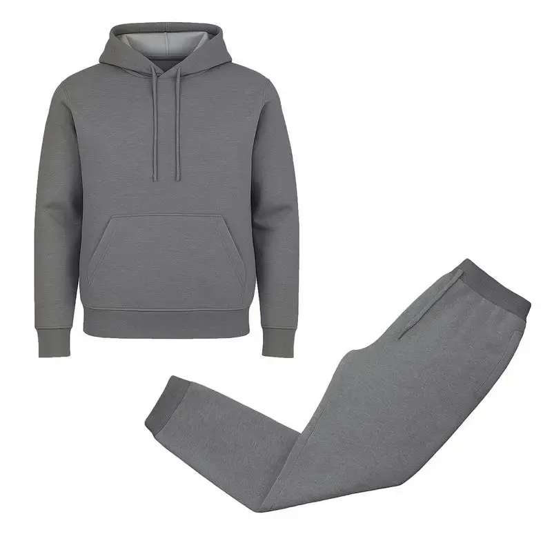 Men’s Fleece-Lined Pullover Hoodie & Jogger Sweatpants Set