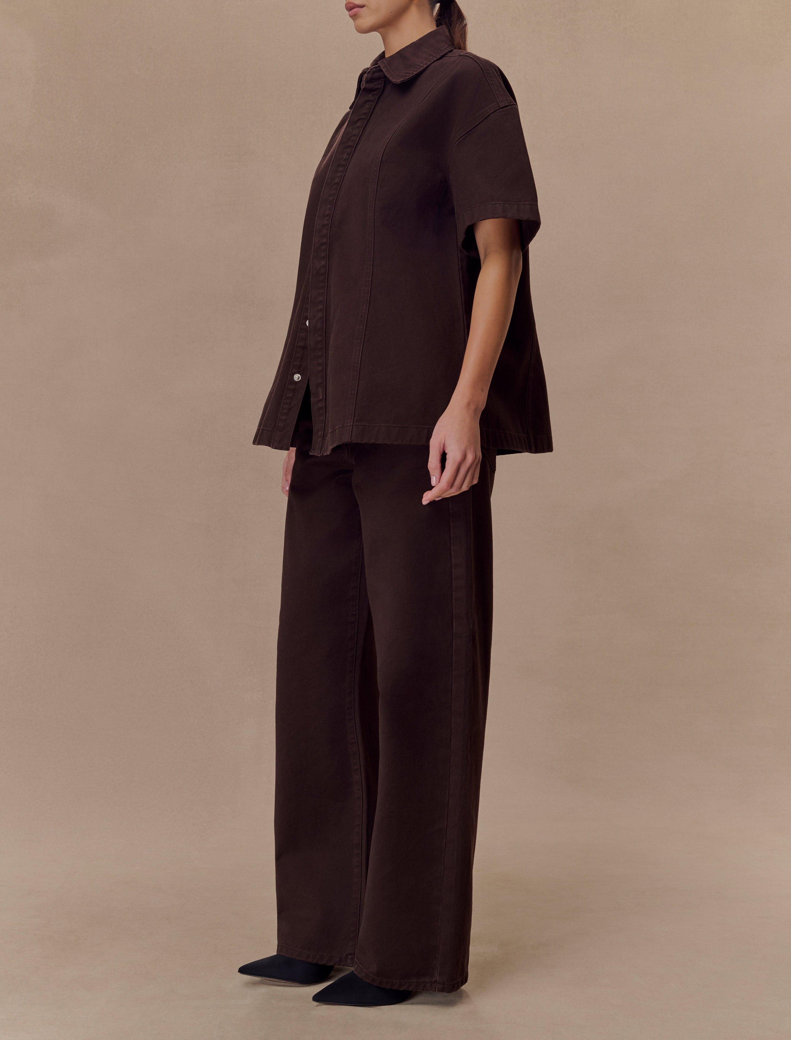 Chocolate Mid Rise Denim Jeans