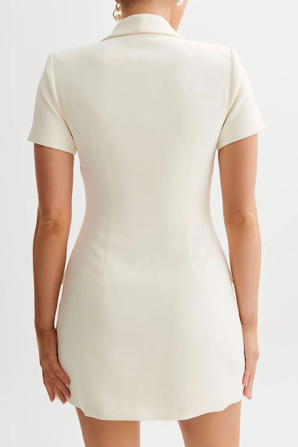 Collared Suiting Mini Dress