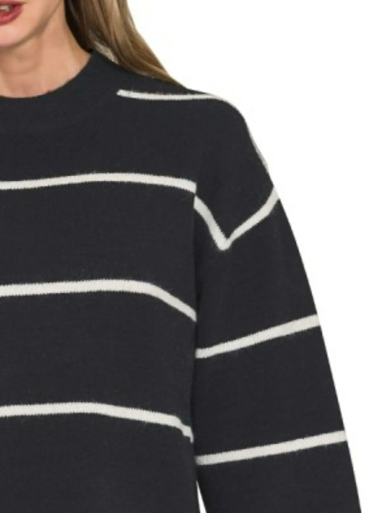Round Neck Stripe Sweater