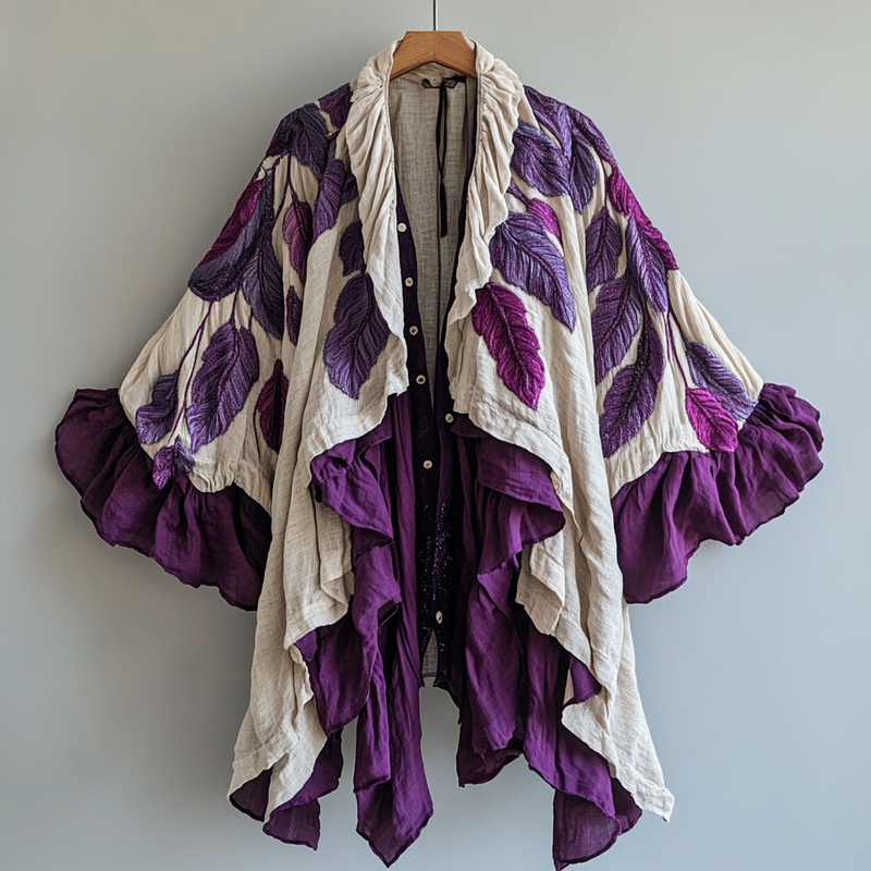 Summer original design elegant handmade feather kimono 75a8