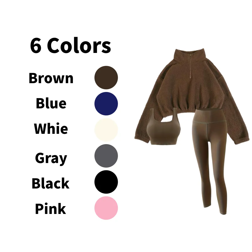 Women's Solid Thermal Lined Tracksuit Set