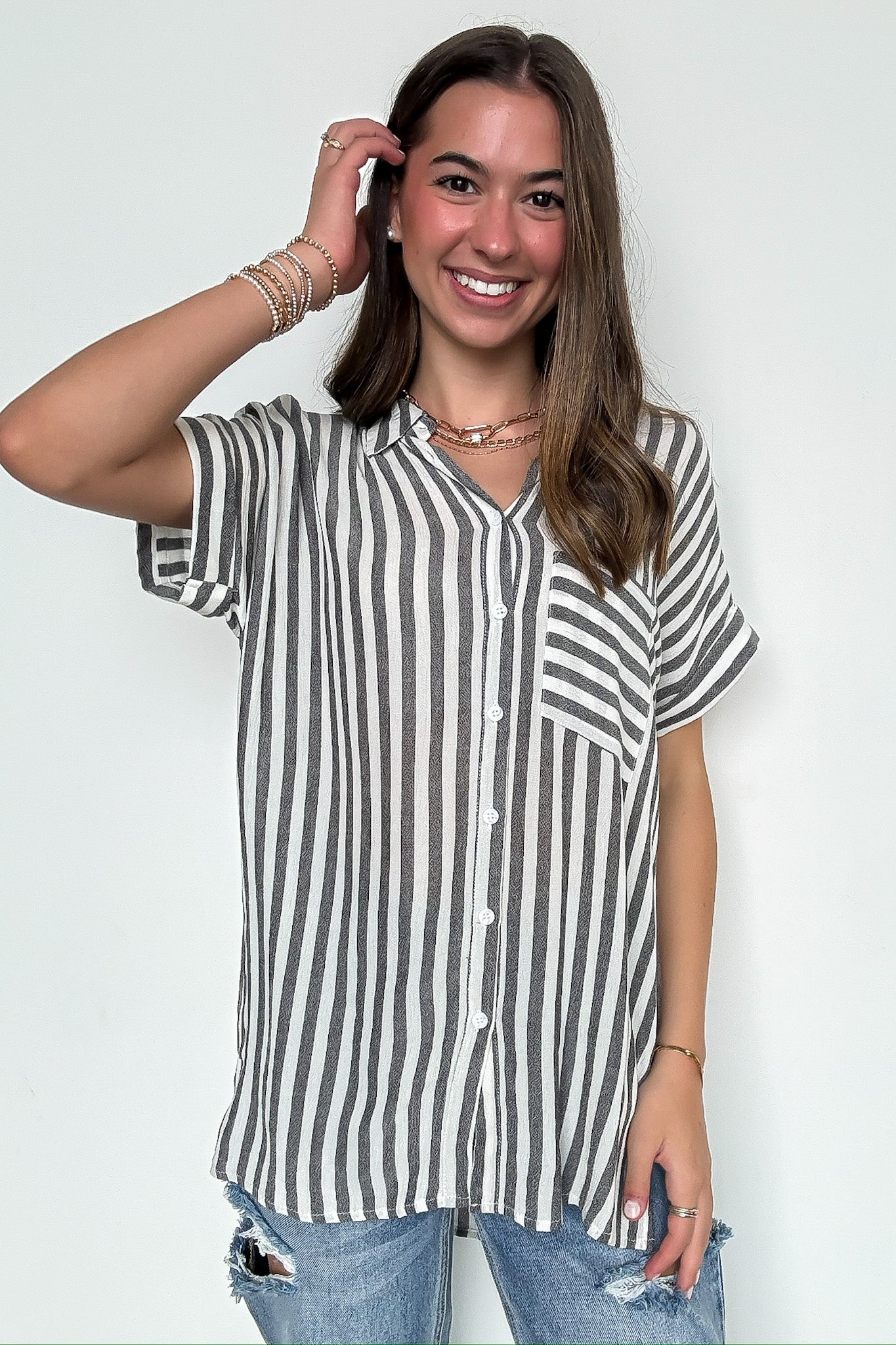 Striped Short Sleeve Shirt
