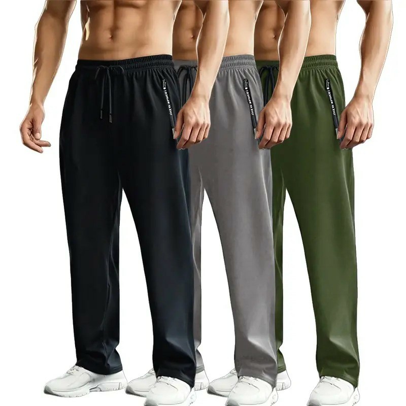 Men's Ice Silk Quick-Dry Athletic Jogger Pants