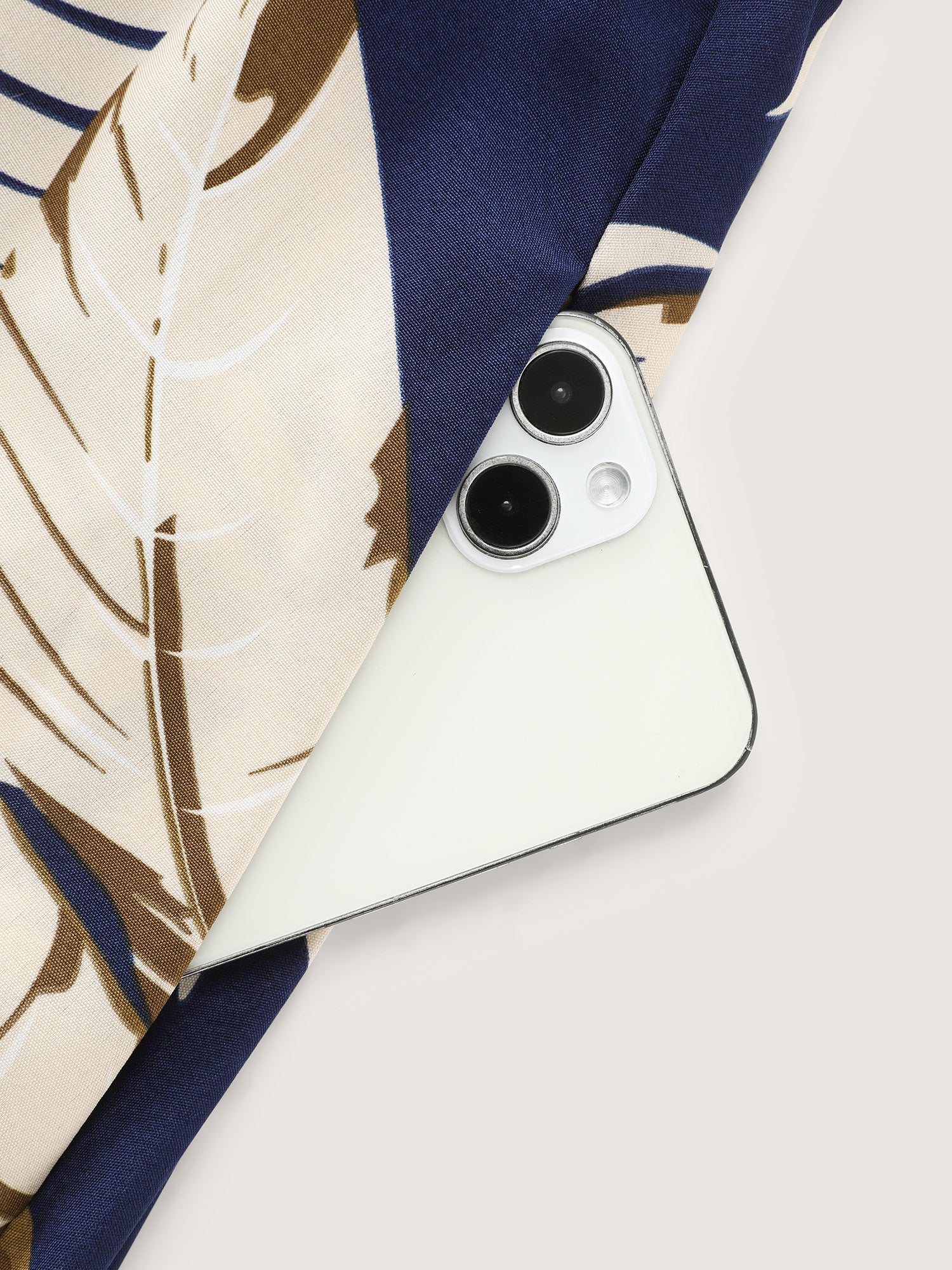 Tropical Print Wrap Neck Shoulder-Tie Midi Dress