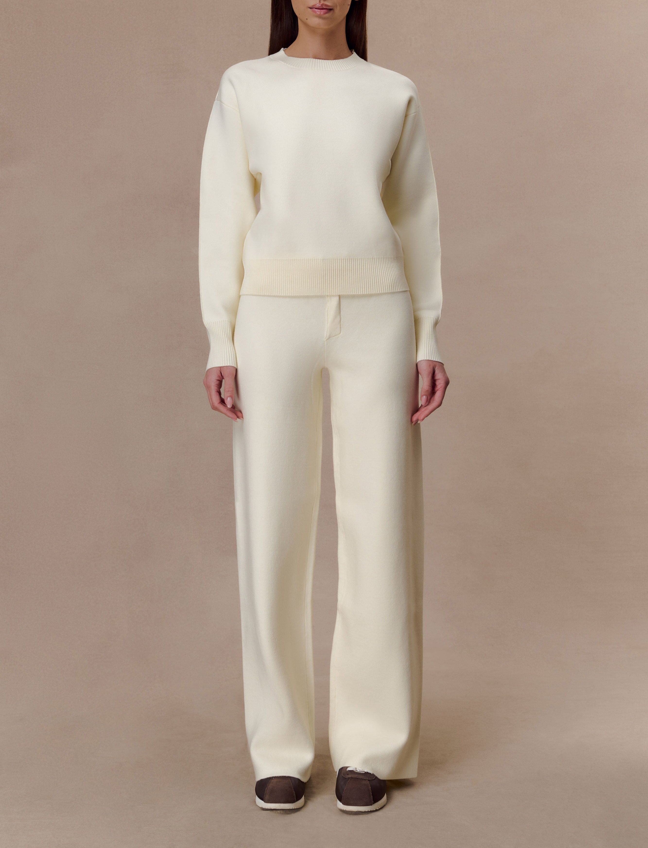 Ivory Knit Trouser