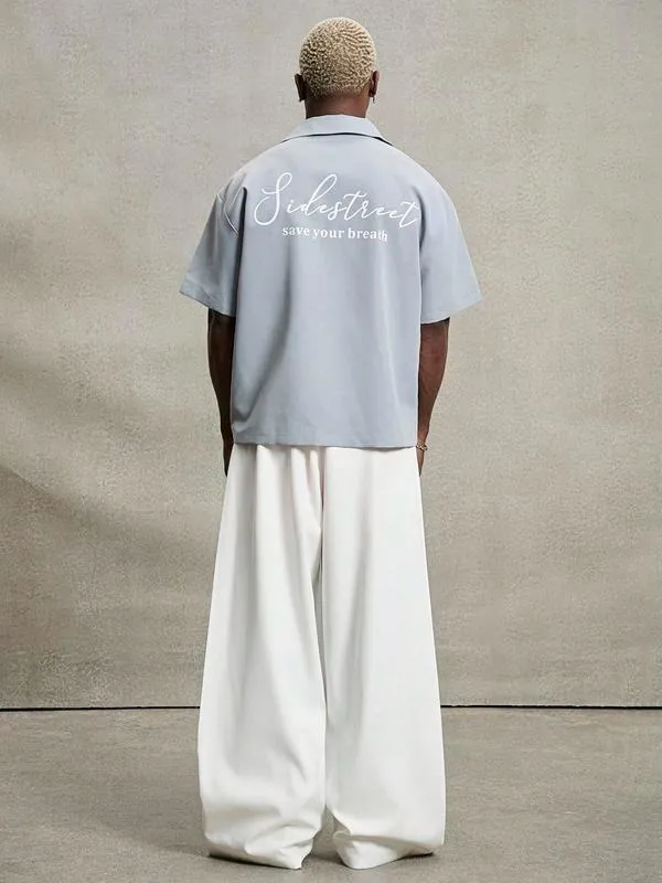 Casual Wide Leg Pants, Versatile Striped Loose Fit Straight Leg Trousers