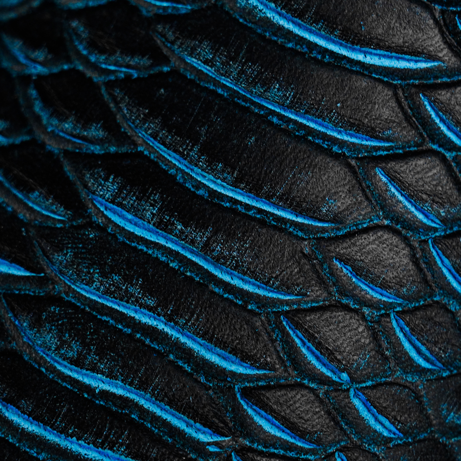 Matte Blue Python – Square Toe