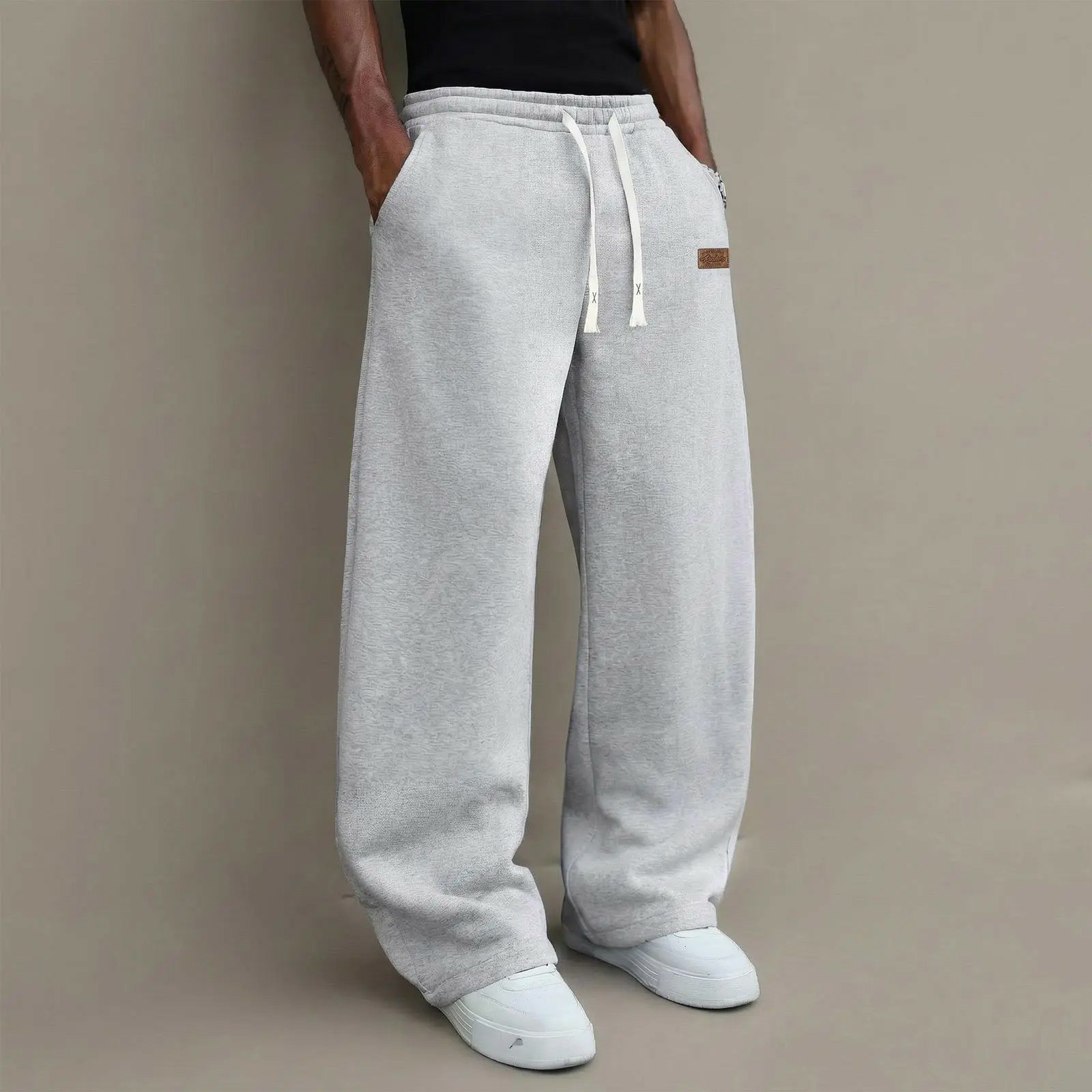 Men's Lightweight Drawstring Casual Pants – Stretch Straight-Leg Summer Trousers