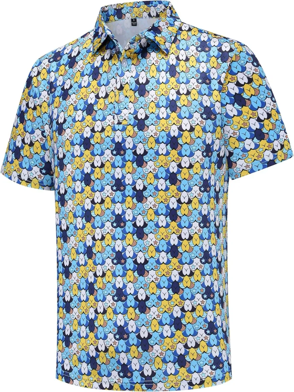 🔥Last Day 49% OFF Mens Golf Polo Shirts Short Sleeve Moisture Wicking Dry Fit Performance Casual Funny Golf Polo Shirts for Men