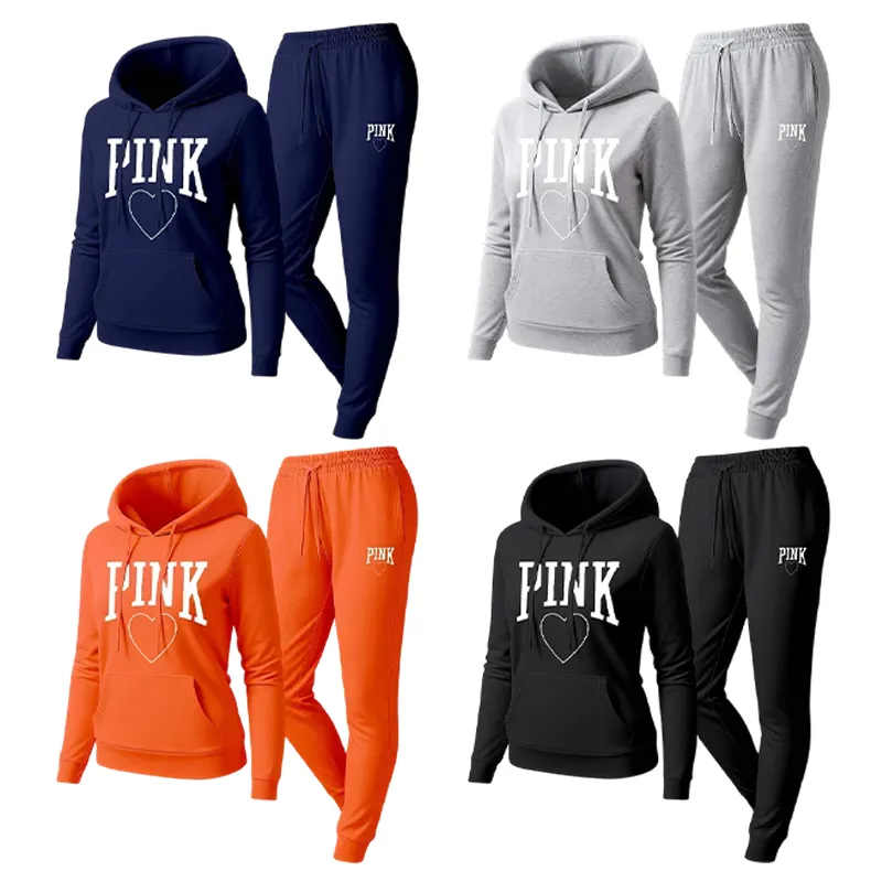 Women's Printed Hoodie & Drawstring Sweatpants