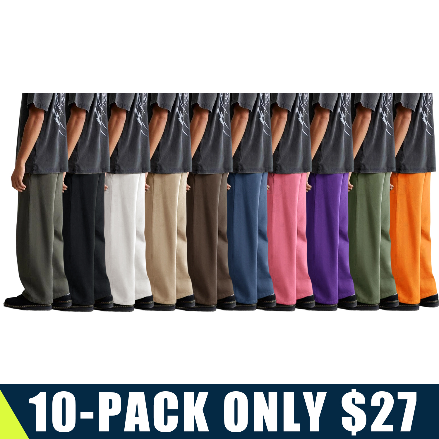 GYM PEOPLE Men's Baggy Fleece Workout Sweatpants with Pockets