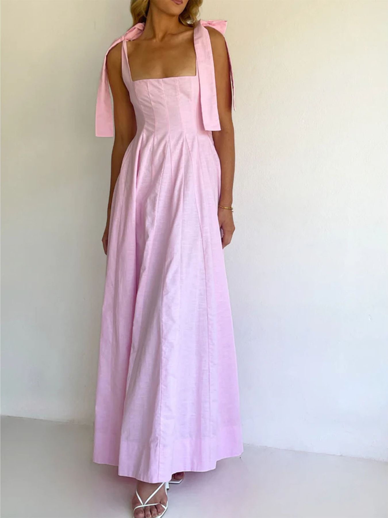Gradient Tie Shoulder Maxi Dress